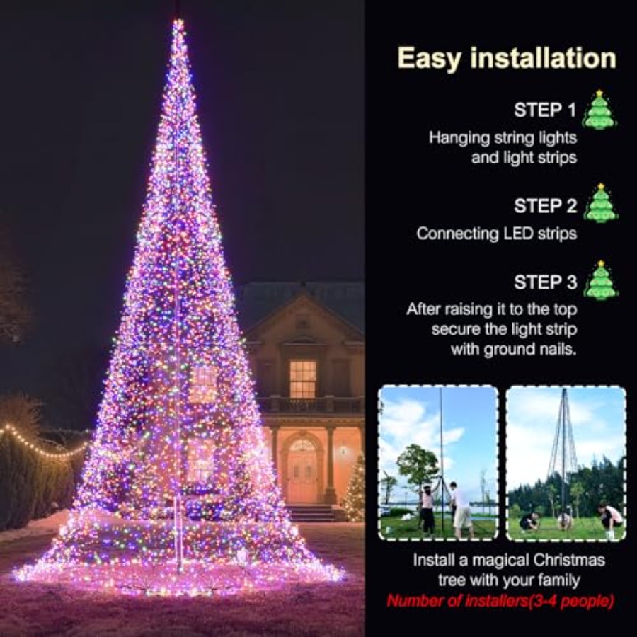 Outdoor Flagpole LED Christmas - огляд і ціна Outdoor Lighting Tree