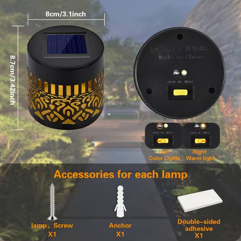 2-Pack Solar Garden Lights IP6 - огляд і ціна Outdoor Lighting For Fence