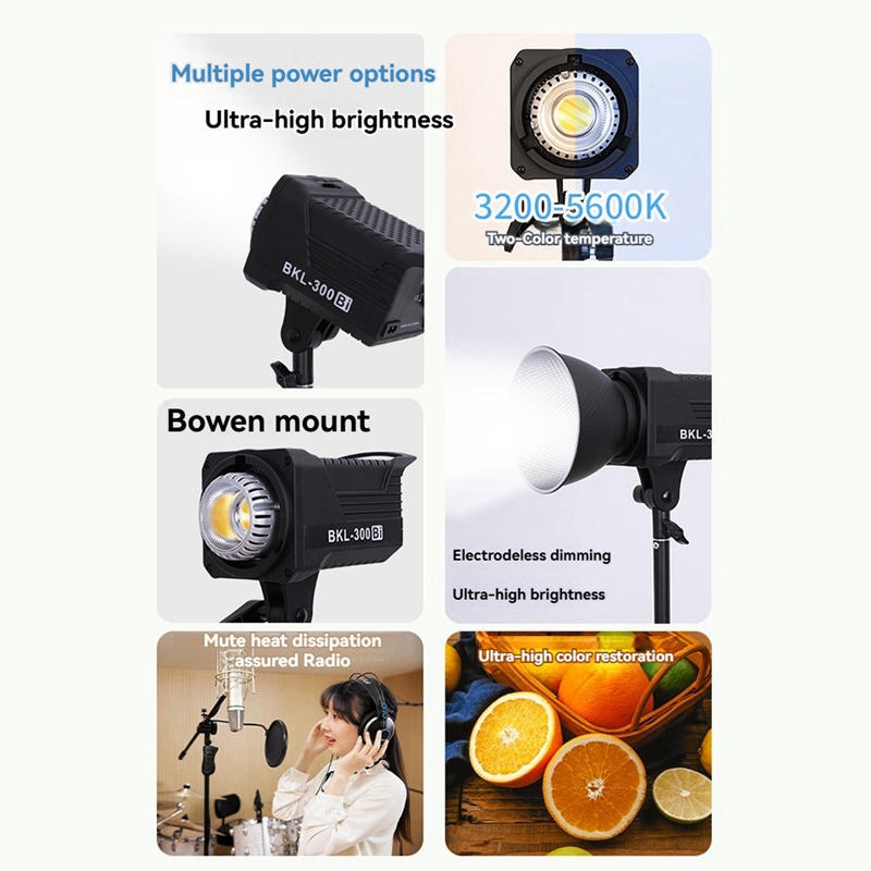 300W Bi LED Video Light, Conti - огляд і ціна Outdoor Lighting Socket