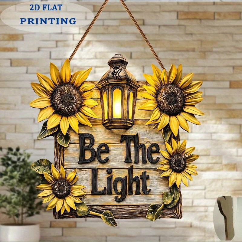 1PC 2D Flat Printed Sunflower  - огляд і ціна Outdoor Lighting Quotes