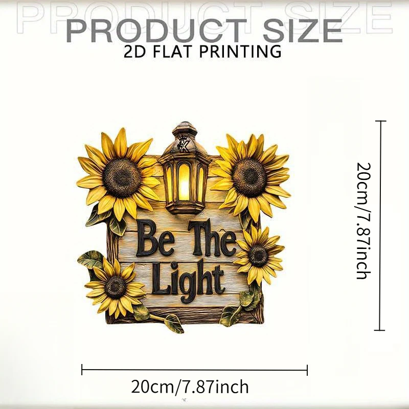 1PC 2D Flat Printed Sunflower  - огляд і ціна Outdoor Lighting Quotes