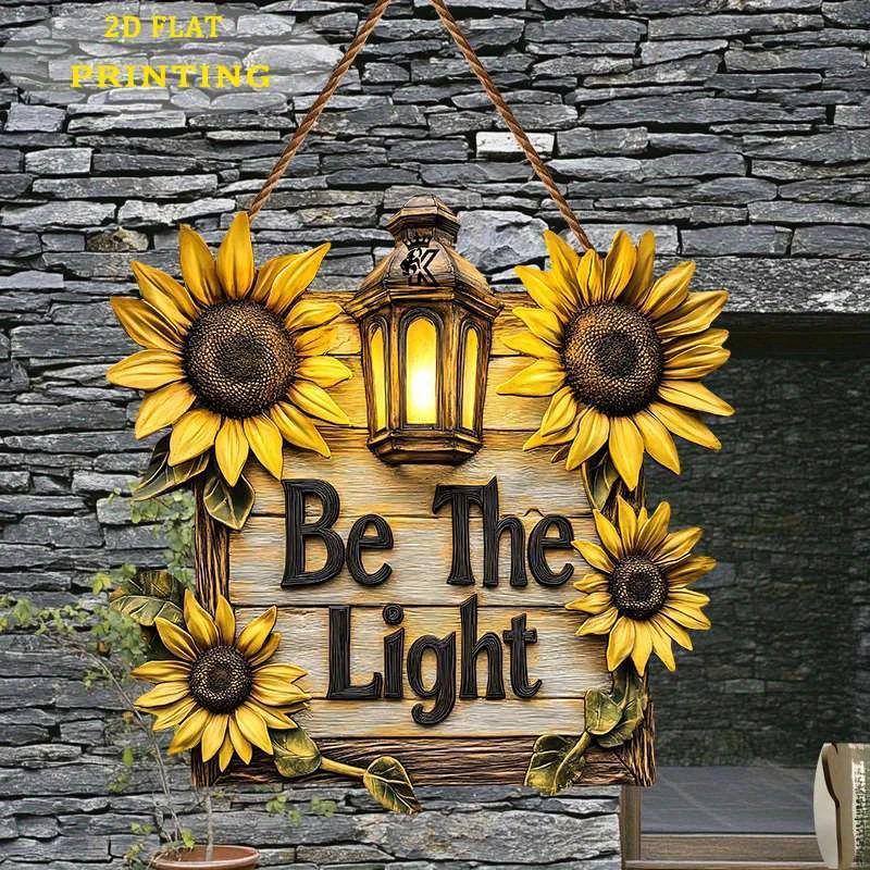 1PC 2D Flat Printed Sunflower  - огляд і ціна Outdoor Lighting Quotes