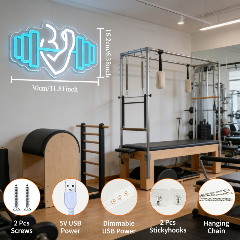Bicep Dumbbell Neon Sign LED W - огляд і ціна Outdoor Lighting Quotes