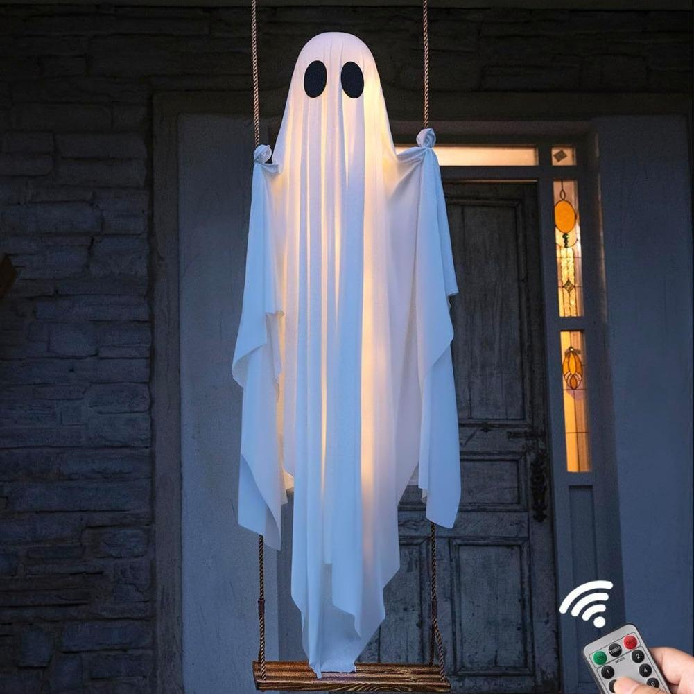 6FT Large Hanging Swing Ghost  - огляд і ціна Outdoor Lighting Tree