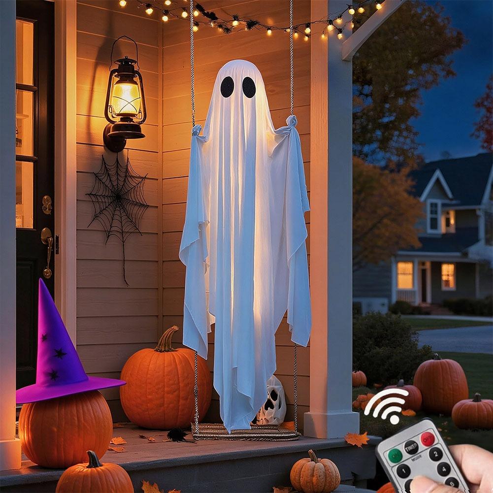 6FT Large Hanging Swing Ghost  - огляд і ціна Outdoor Lighting Tree