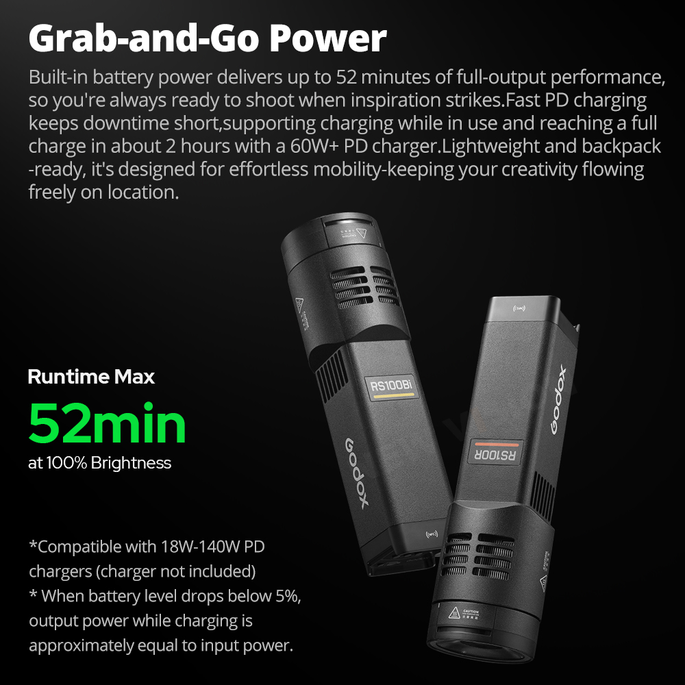 GODOX RS100Bi 28600Lux Bi-colo - огляд і ціна Outdoor Lighting Video Shooting