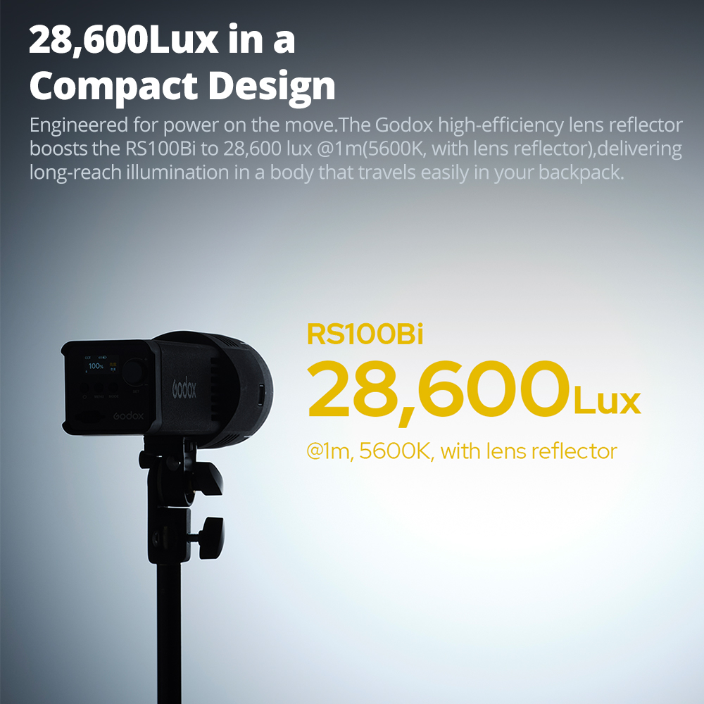 GODOX RS100Bi 28600Lux Bi-colo - огляд і ціна Outdoor Lighting Video Shooting