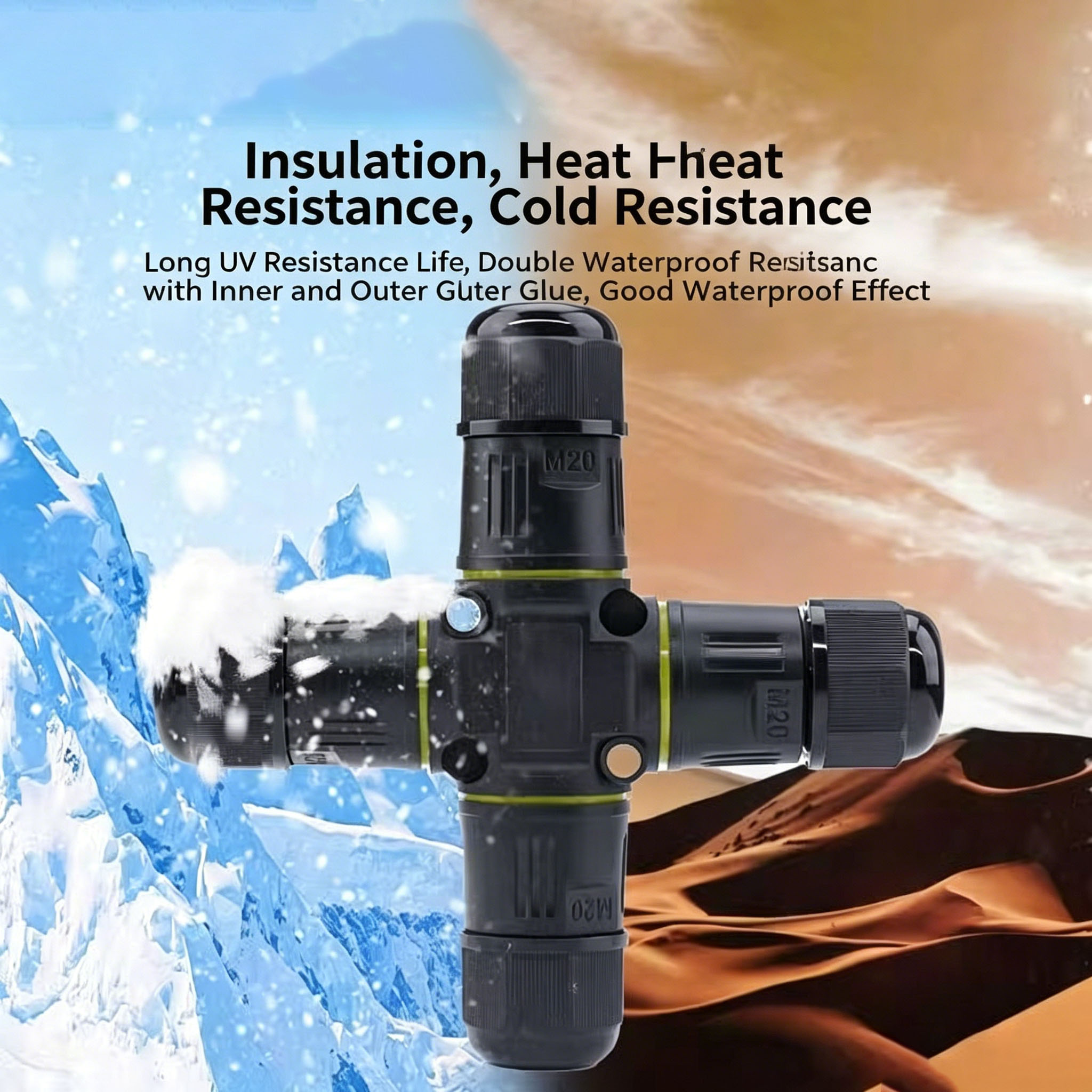 IP68 4-Way Cross Waterproof Co - огляд і ціна Outdoor Lighting Wire Connectors